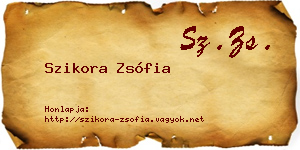 Szikora Zsófia névjegykártya