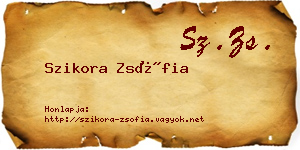 Szikora Zsófia névjegykártya