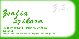zsofia szikora business card