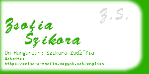 zsofia szikora business card